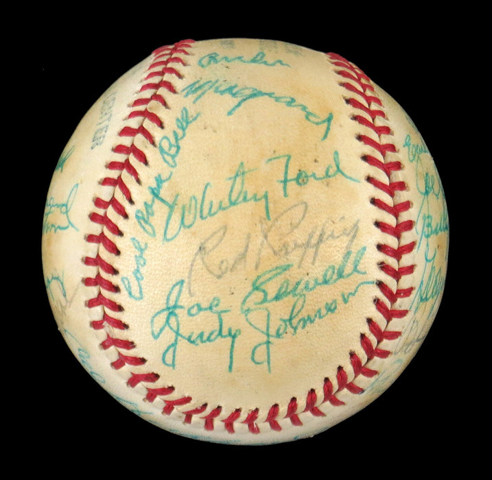 1982 Hall Of Fame Signed Baseball 26 Sigs Ruffing Marquard Lindstrom Kelly JSA