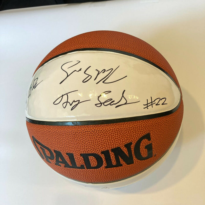 Jayson Tatum Pre Rookie 2016 Spalding Hoop Classic Game Signed Basketball JSA