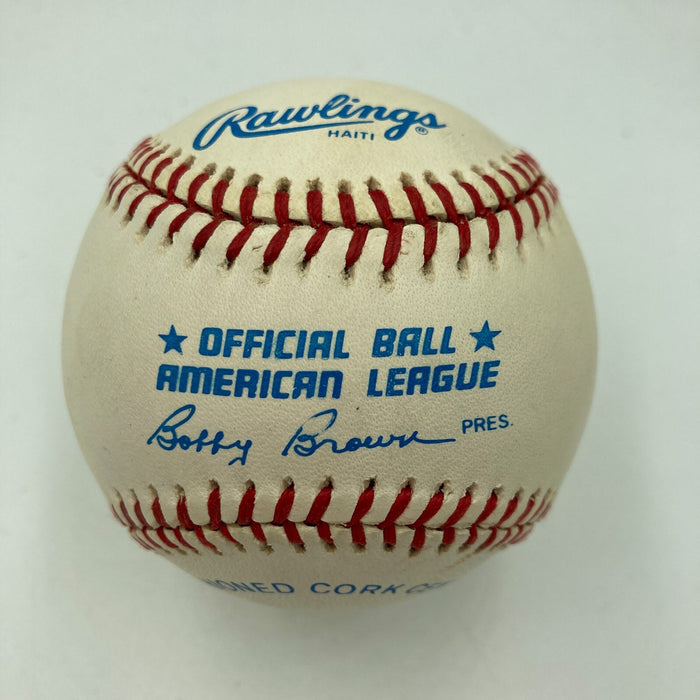Mint Mickey Charles Mantle Signed American League Baseball JSA COA