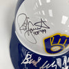 Robin Yount Paul Molitor Milwaukee Brewers HOF Legends Signed Helmet JSA COA