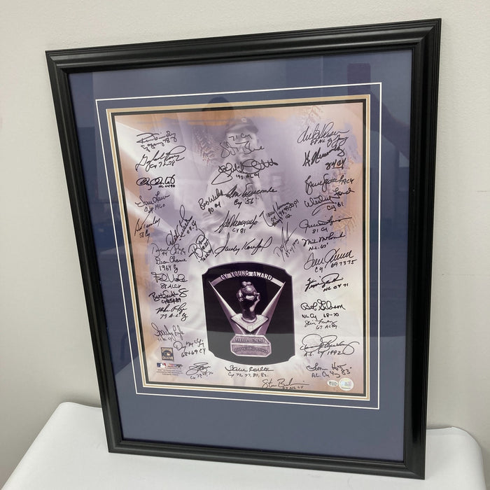 Beautiful Sandy Koufax Cy Young Winners Signed Huge 25x29 Photo 37 Sigs PSA JSA