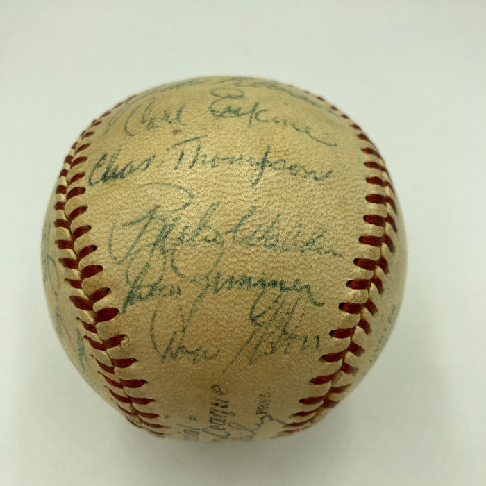 Jackie Robinson Roy Campanella 1956 Brooklyn Dodgers Team Signed Baseball JSA