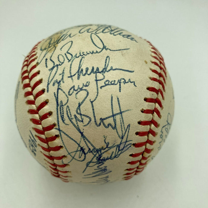 1985 Kansas City Royals World Series Champs Team Signed Baseball With JSA COA