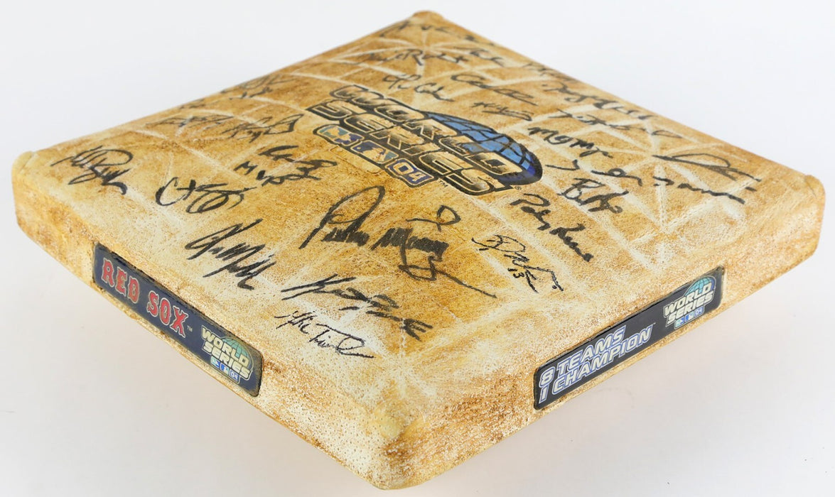 Historic 2004 Boston Red Sox Champs Team Signed Game Used World Series Base PSA