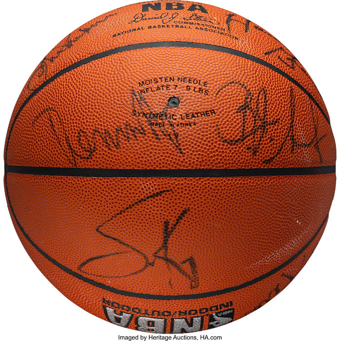 Michael Jordan 1990-91 Chicago Bulls NBA Champs Team Signed Basketball PSA DNA