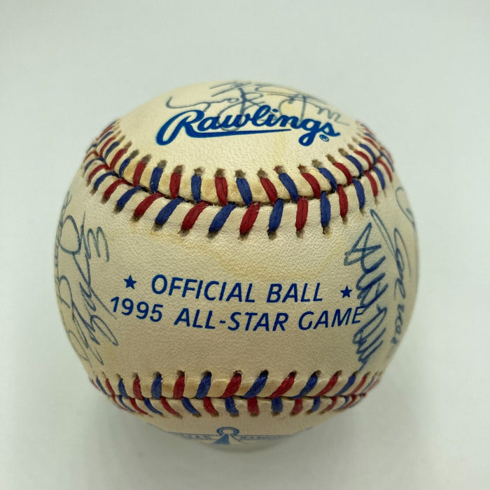 1995 All Star Game Team Signed Baseball Cal Ripken Jr & Kirby Puckett