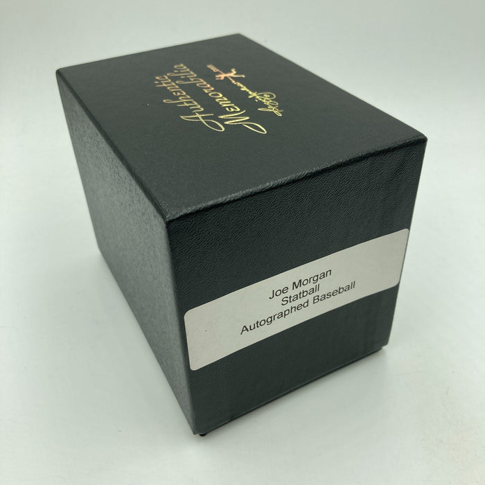 Joe Morgan Signed Heavily Inscribed Career STAT Baseball Reggie Jackson COA