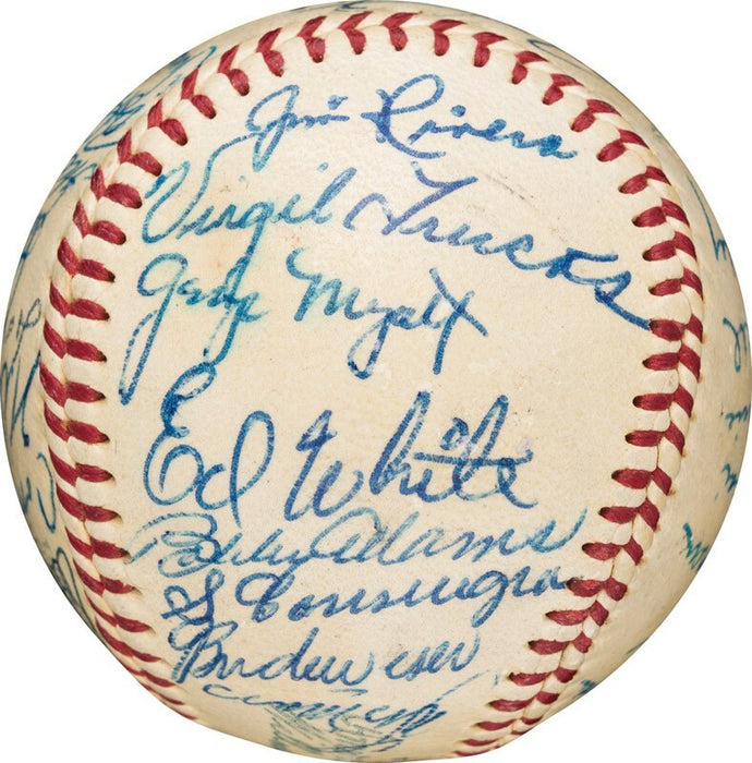 Beautiful 1955 Chicago White Sox Team Baseball Nellie Fox PSA DNA COA