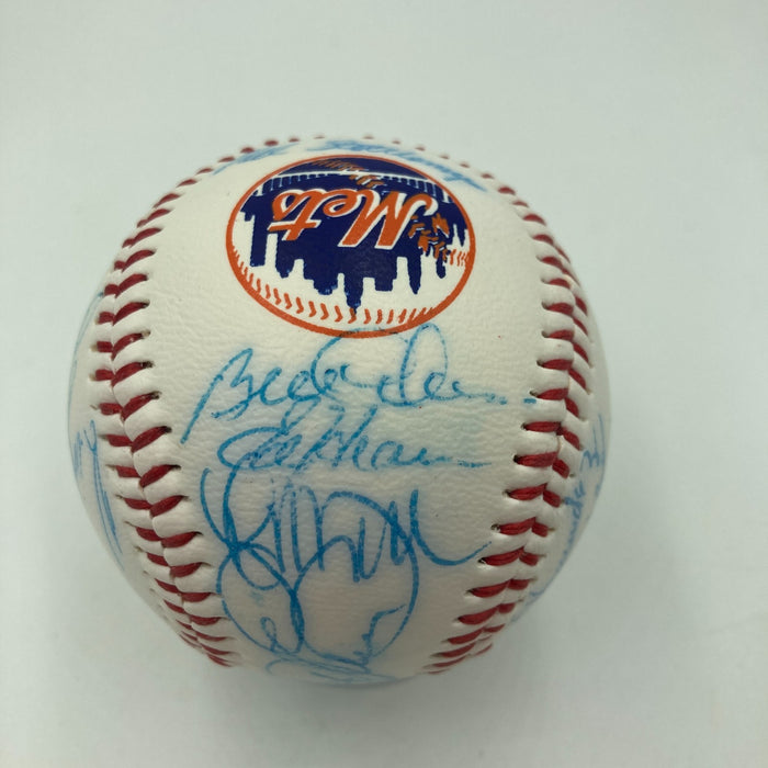 Vintage 1986 New York Mets World Series Champs Team Signed Baseball JSA COA