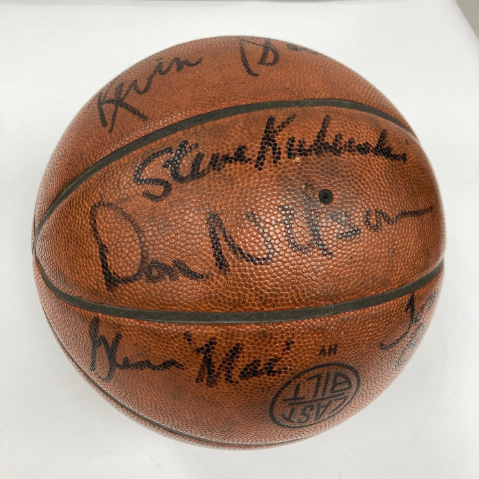 1975-76 Boston Celtics NBA Champs Team Signed Game Used Basketball Beckett COA