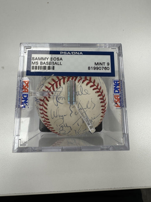 1990 Chicago White Sox Team-Signed Baseball Frank Thomas Rookie Sammy Sosa PSA