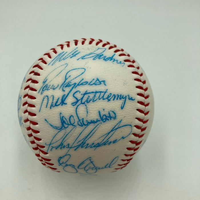 1985 - 1986 New York Mets Team Signed Baseball 28 Sigs With Gary Carter