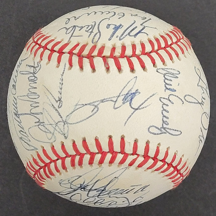 1991 Atlanta Braves National League Champs Team Signed Baseball Beckett COA