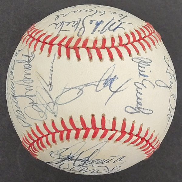 1991 Atlanta Braves National League Champs Team Signed Baseball Beckett COA