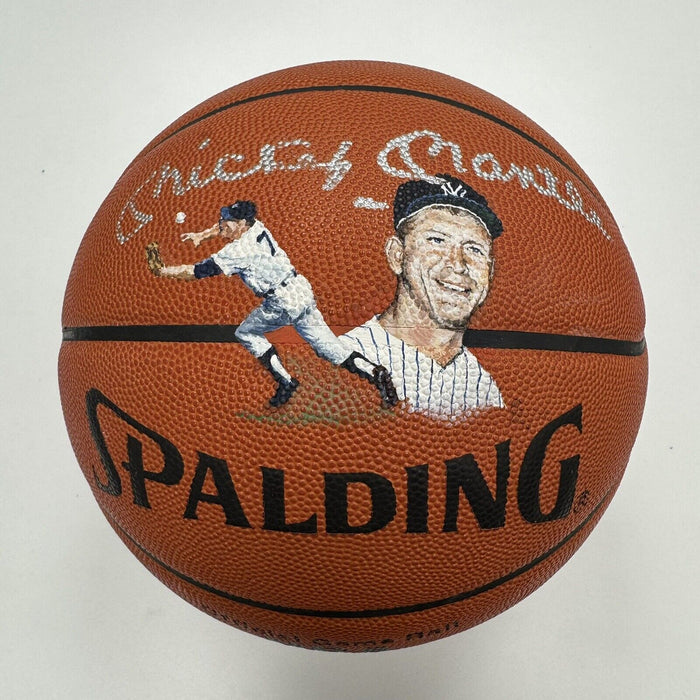 MIckey Mantle Signed Official NBA Game Basketball JSA COA RARE