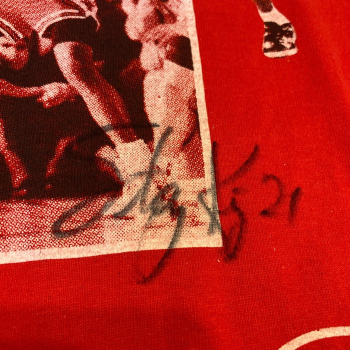 Stacey King Signed Chicago Bulls Michael Jordan T-shirt Beckett