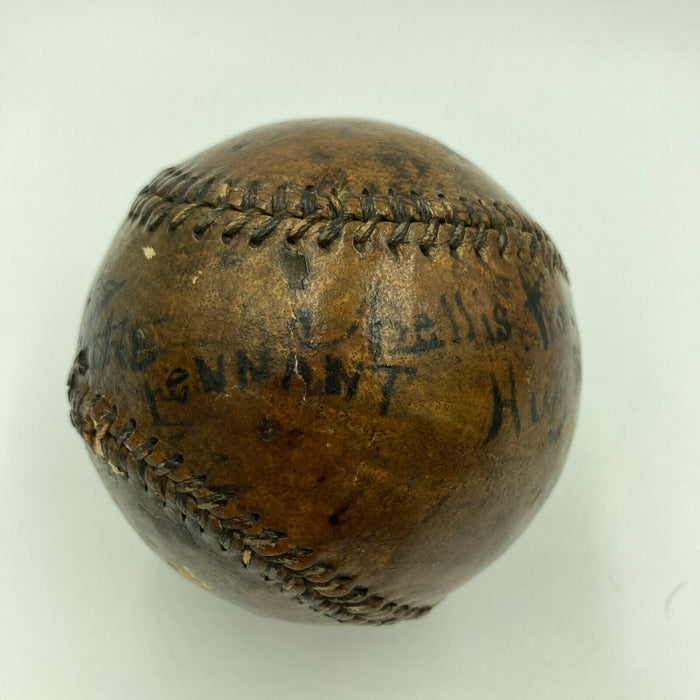 Hughie Jennings Single Signed Game Used 1909 Pennant Winning Baseball JSA COA