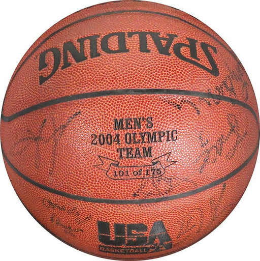 Lebron James Rookie 2004 Olympics Team USA Signed Basketball Tim Duncan JSA COA