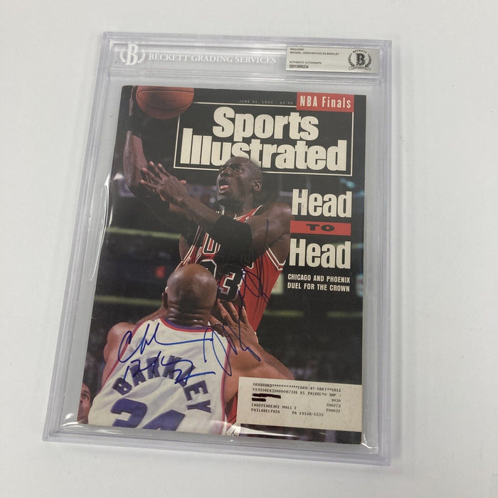 Michael Jordan & Charles Barkley Signed 1993 NBA Finals Sports Illustrated BGS