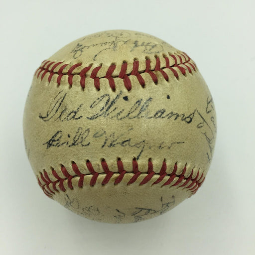 RARE Ted Williams World War 2 WW2 Team Signed Game Used Baseball PSA DNA COA