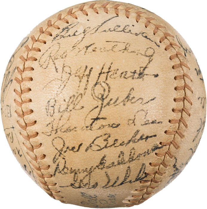 The Finest 1936 Cleveland Indians Team Signed Baseball Bob Feller Rookie PSA DNA