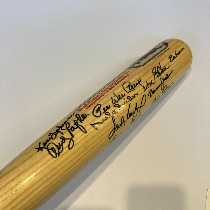 Sandy Koufax Don Drysdale Brooklyn Dodgers Legends Multi Signed Bat With JSA COA