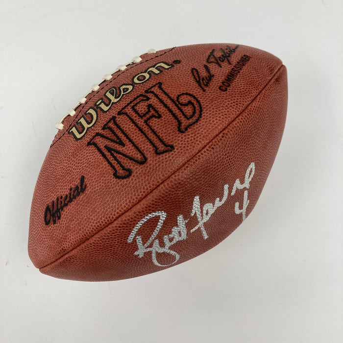 Brett Favre #4 Signed Official NFL Wilson Game Football JSA COA