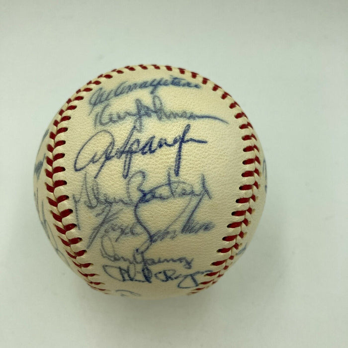 1969 Chicago Cubs Team Signed Vintage National League Baseball Ernie Banks JSA