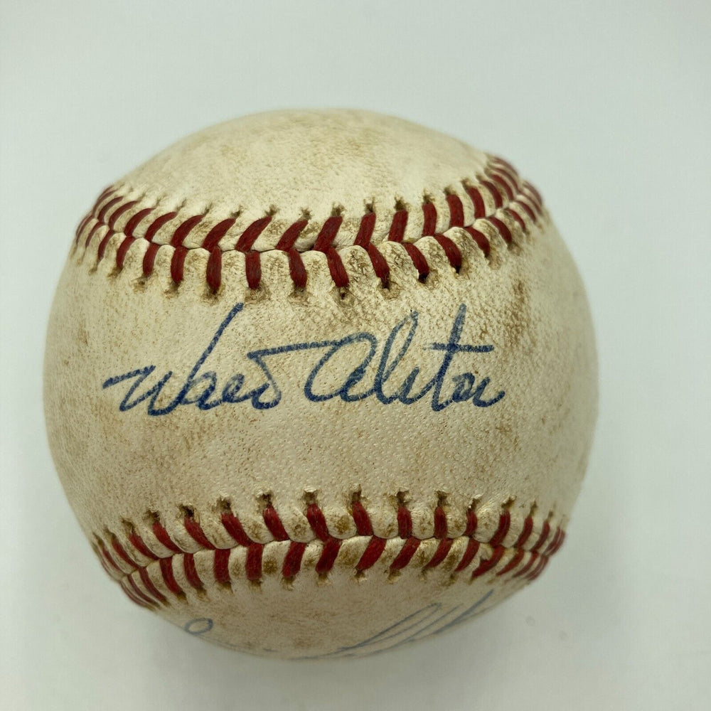 Walt Alston Signed 1960's Game Used Official National League Baseball JSA COA