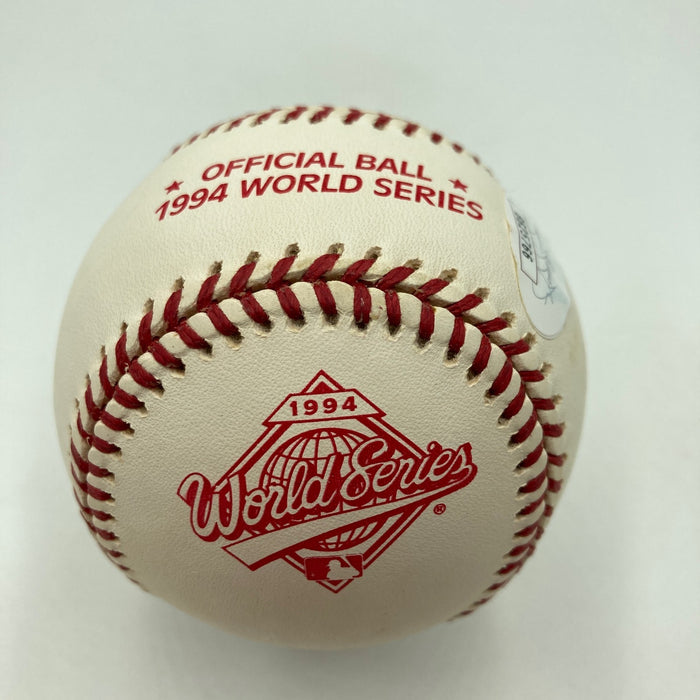 Dwayne "The Rock" Johnson Single Signed World Series Baseball JSA Graded MINT 9