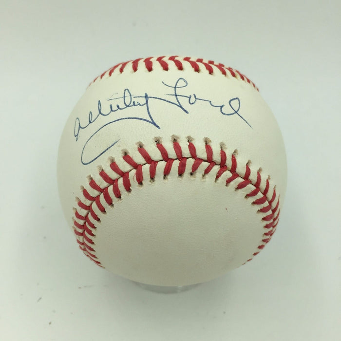 Beautiful Whitey Ford Signed Autographed American League Baseball JSA COA