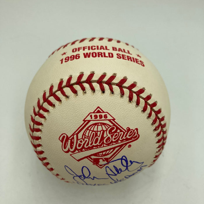 John Sterling "Hayes Makes The Catch!" Signed 1996 World Series Baseball JSA COA