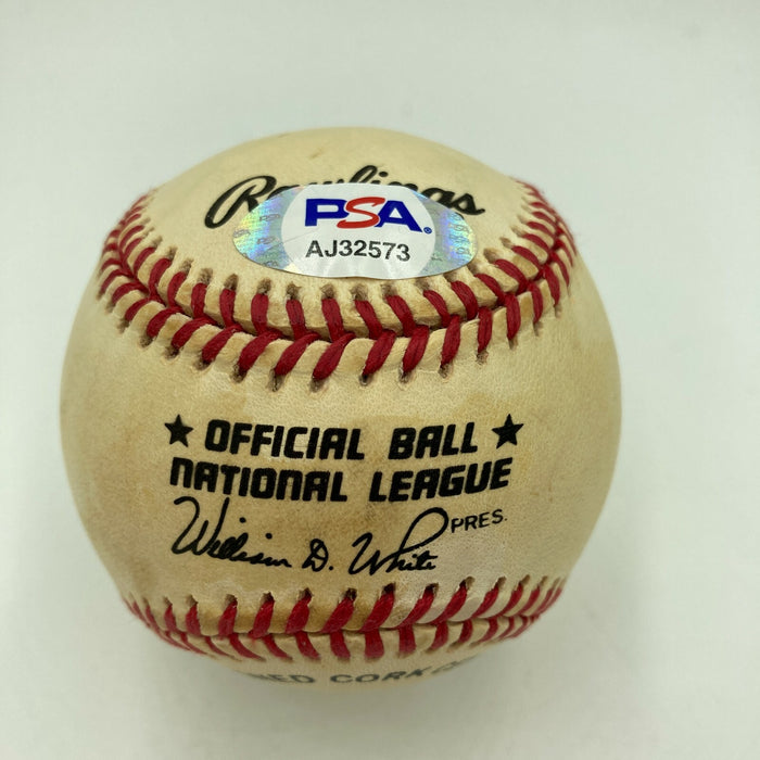 Richie Ashburn 1953 Hits Leader 205 Hits Signed Inscribed Baseball PSA DNA COA