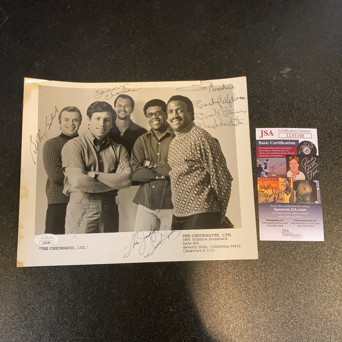 Checkmates Ltd. Band Signed Autographed Vintage Photo 5 Sigs With JSA COA