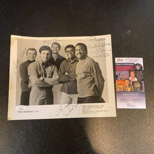 Checkmates Ltd. Band Signed Autographed Vintage Photo 5 Sigs With JSA COA