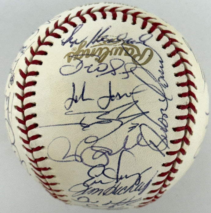2008 Tampa Bay Rays AL Champs Team Signed World Series Baseball Beckett COA