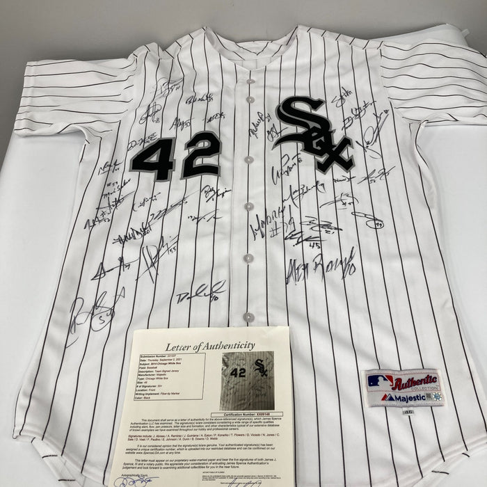 2014 Chicago White Sox Team Signed Jackie Robinson Day Jersey JSA COA & MLB Auth