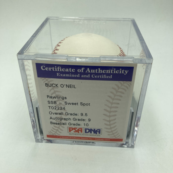 Buck O'Neil John  Jordan Full Name Signed MLB Baseball PSA DNA Graded 9.5 MINT