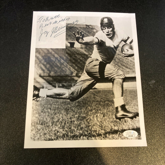 Jay Berwanger Signed Autographed Heisman Trophy Photo With JSA COA