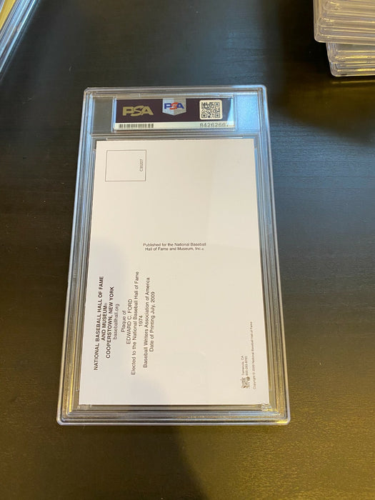 Edward C. Whitey Ford Full Name Signed Baseball Hall Of Fame Plaque PSA DNA