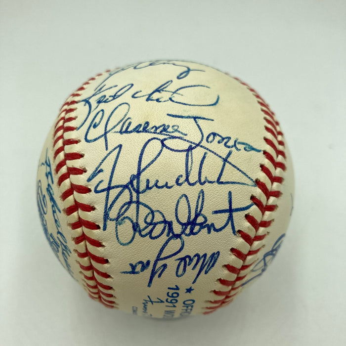 1991 Atlanta Braves NL Champs Team Signed World Series Baseball 29 Sigs JSA COA