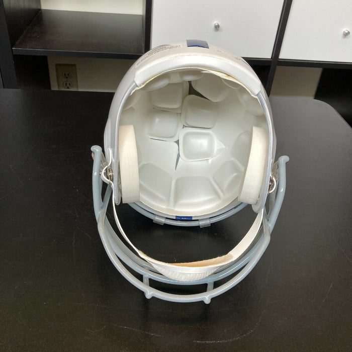 Lenny Moore Signed Heavily Inscribed Career STATS Baltimore Colts Helmet JSA COA