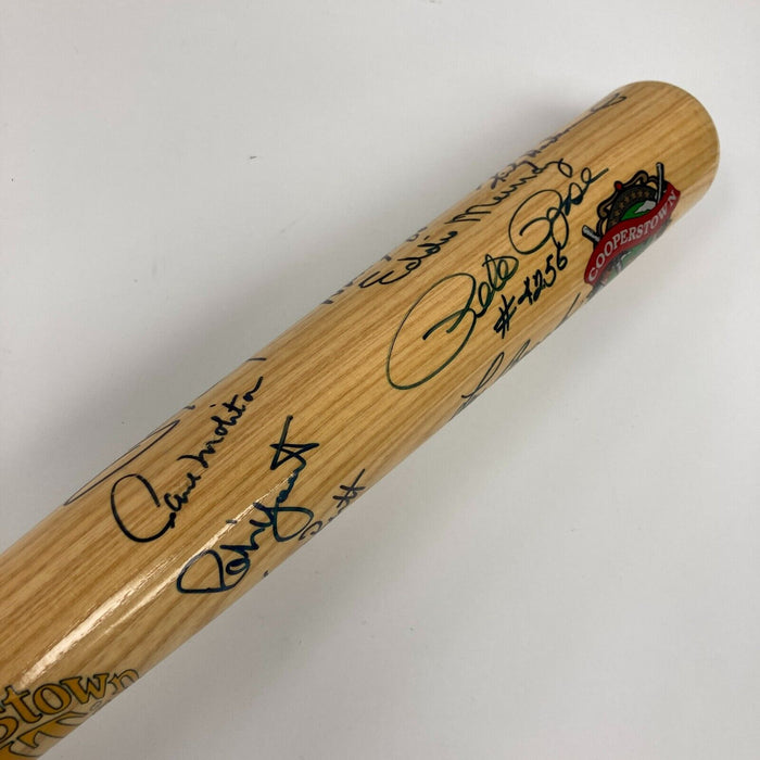 The Finest 3,000 Hit Club Signed Bat 20 Sigs! Willie Mays Hank Aaron JSA COA