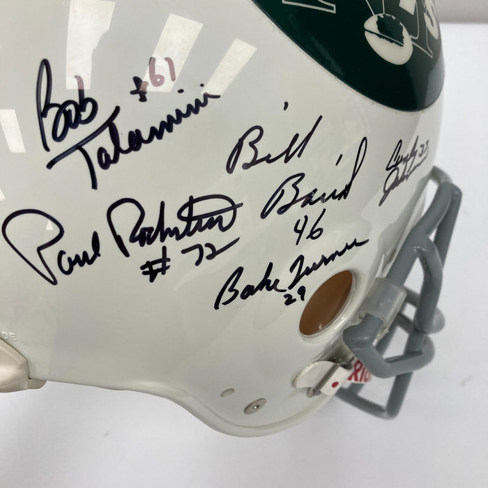 1969 New York Jets Super Bowl Champs Team Signed Authentic Game Helmet JSA COA