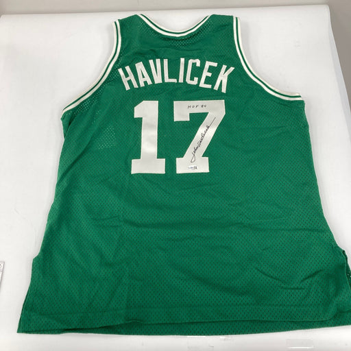 John Havlicek Signed 1992-93 Boston Celtics Pro Cut Champion Jersey JSA COA