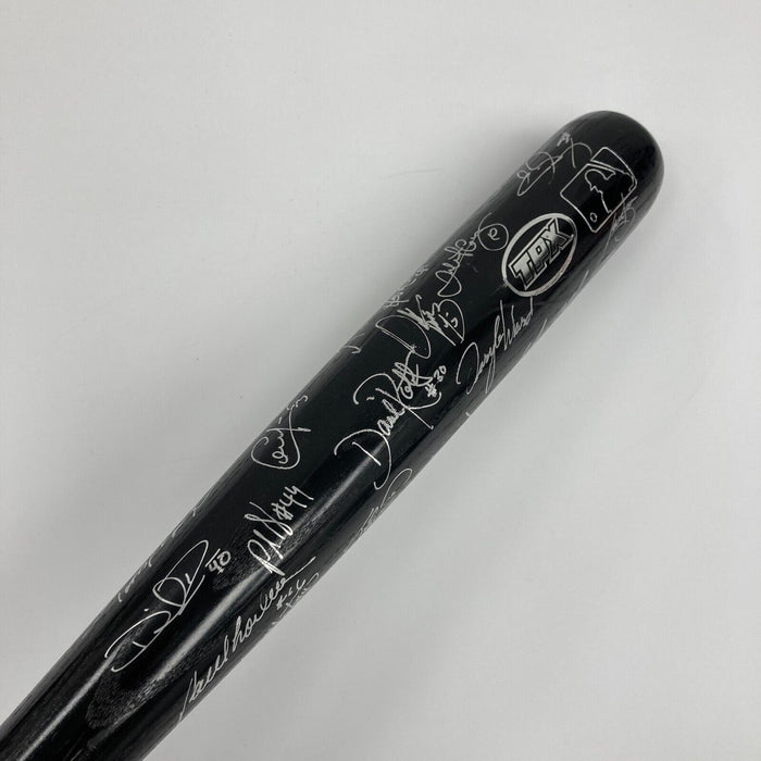 2003 Los Angeles Dodgers Team Signed Baseball Bat Rickey Henderson Beltre PSA