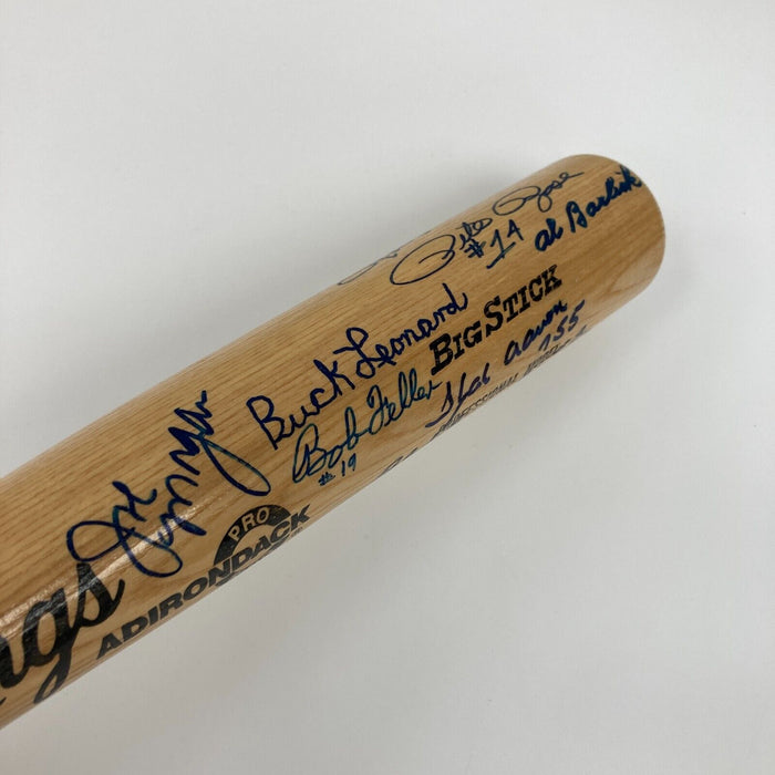 Beautiful Willie Mays "Say Hey 660" & Hank Aaron "755" HOF Multi Signed Bat PSA