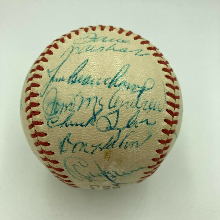 Beautiful 1971 New York Mets Team Signed Baseball Tom Seaver Yogi Berra JSA COA