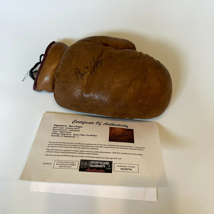 Bert Sugar Signed Vintage 1960's Boxing Glove With SGC COA
