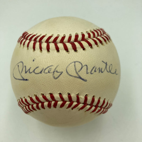 Mickey Mantle Signed Vintage American League Joe Cronin Baseball JSA COA